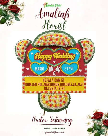 Papan Bunga Pernikahan Domasan